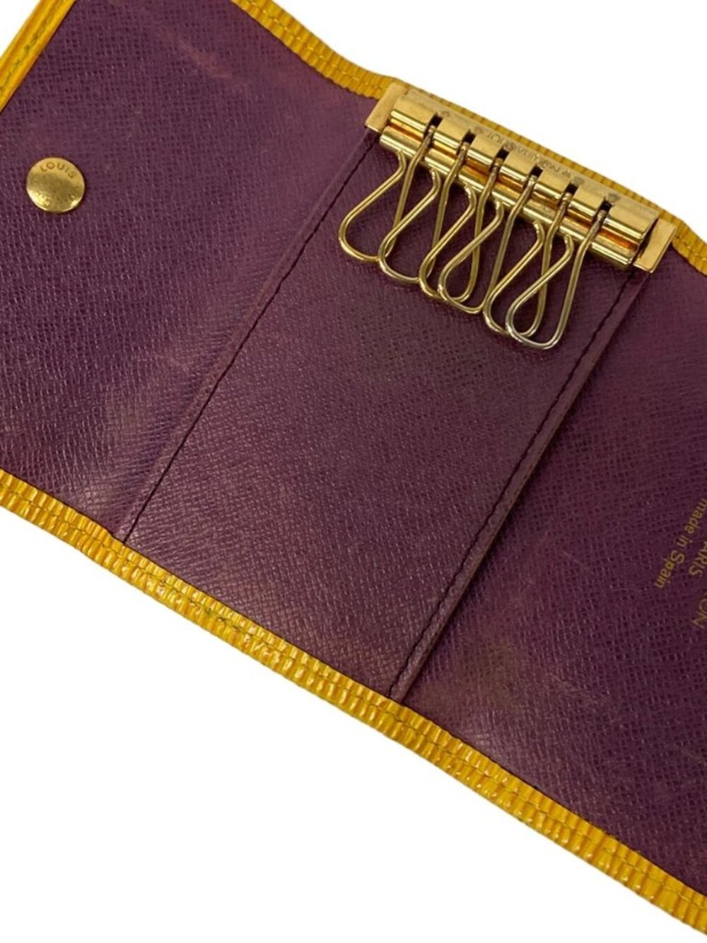 LOUIS VUITTON Multicles 6 M63819 Jaune Epi SP0916 Key Case Leathe - Picture 3 of 11